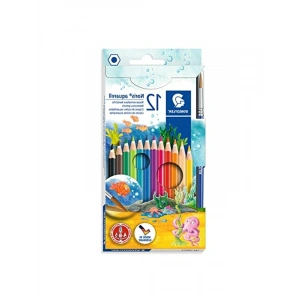 12li Kuruboya Fırça Seti, Hediyeli Color Aquarell Kalem