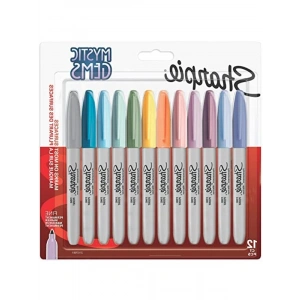 12li Paket Mystic Gems Renkli Sharpie Markör, Kalıcı