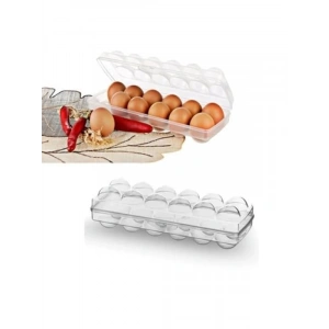 12li Şeffaf Kapaklı Kilitli Yumurta Saklama Kabı