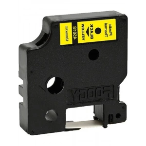 12 mm Sarı Siyah Thermal Etiket, 7 mt Uzunlukta