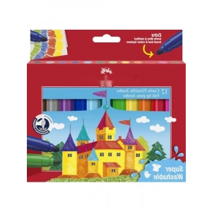 12 Renk Jumbo Keçeli Kalem Seti, Geniş Uç