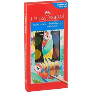 12 Renk Suluboya Seti, Parlak ve Karışabilir Renklerle