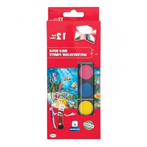 12 Renkli Suluboya Seti - Eğitim ve Eğlence İçin