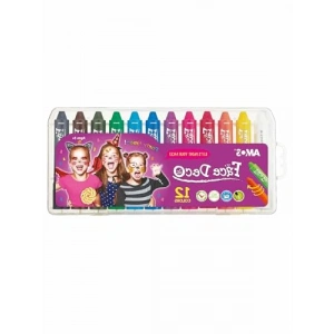 12 Renkli Yüz Boyası Seti