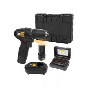 12 Volt Çift Akülü Kömürsüz Darbeli Matkap + 32 Parça Aksesuar Seti