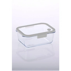 1200 ML Vakumlu Cam Saklama Kabı Gri