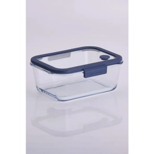 1200 ML Vakumlu Cam Saklama Kabı, Mavi Renk