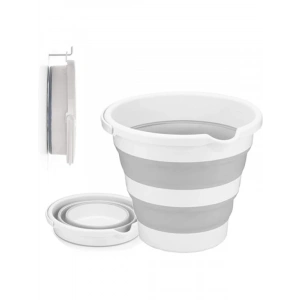 12.8 Litre Katlanabilir Akordiyon Tasarımlı Kova, Gri