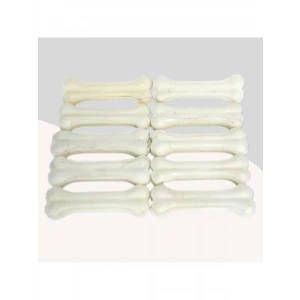 12Cm Beyaz Press Çiğneme Kemiği 10Lu Paket