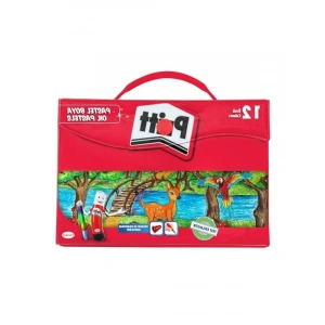 12’li Canlı Renk Pastel Boya Seti - Taşınabilir Ambalaj