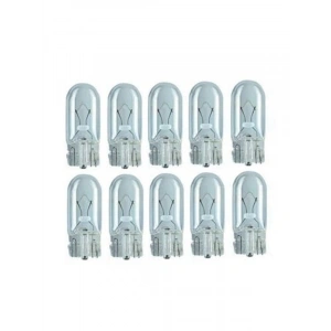 12V 5W W5W T10 Dipsiz Ampul, 10 Adet Paket