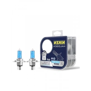 12V H4 60/55W Beyaz Işık Ampulü, 2 Adet Set