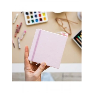 12x12 cm Pembe Sert Kapak Eskiz Defteri - 80 Yaprak