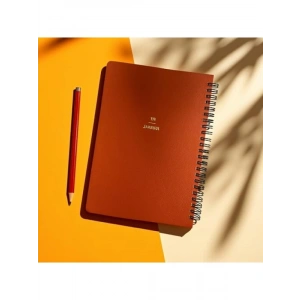 132 Sayfalık A5 Spiralli Hedef ve Egzersiz Planlayıcı Defter, Turuncu