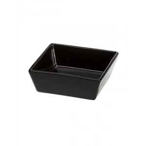 14 x 14 x 5 cm Boyutunda Siyah Seramik Mama Kabı, 0,5 L