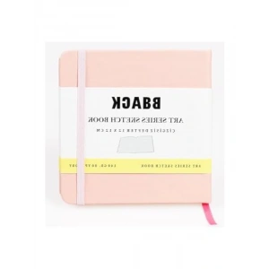 140 gr. Çizgisiz Ivory Kağıt, 80 Yapraklı Pastel Pembe Sert Kapak Defter