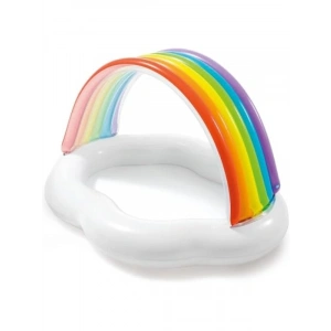 142 cm Çapında Gökkuşağı Desenli Şişme Havuz