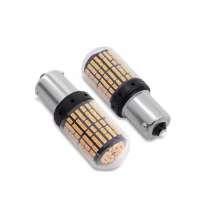 144 Ledli Turuncu PY21W Tip BAU15S Ampul, Tek Duy