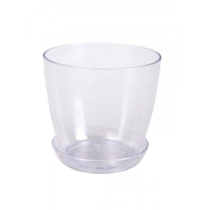 1,5 litre şeffaf kristal orkide saksısı, estetik görünüm