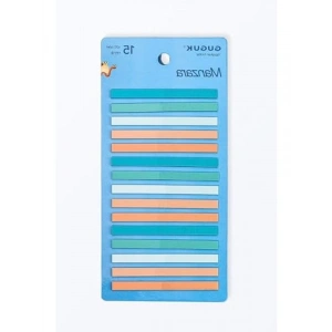 15 Renkli Şeffaf Pet Index, Post-it ve Sticky Note Seti