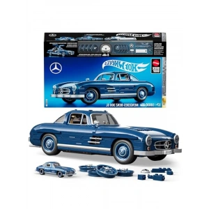 1500 Parçalı Metal Yarış Arabası Oyuncak, 1:12 Ölçekli Gri Model