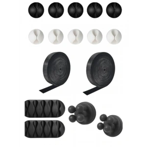 16 Parça Yapışkanlı Kablo Düzenleyici Seti