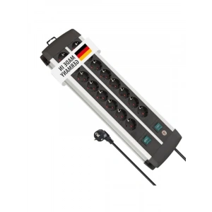 16 Soketli Alüminyum Priz Güç Şeridi - 2 Anahtarlı, 3 Metre