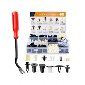 166 Parça Araç Klipsi ve Vida Seti - 12 Popüler Boyut ve Uygulama