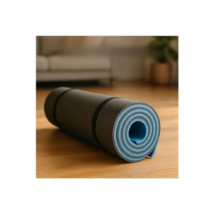 16mm Mavi-Siyah Pilates Matı, Ekstra Kalın ve Rahat