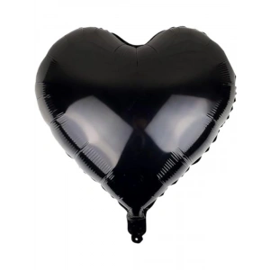 18 İnç Kalp Şeklinde Siyah Folyo Balon