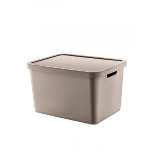 18 Lt Çok Amaçlı Kapaklı Depolama Kutusu - Bej