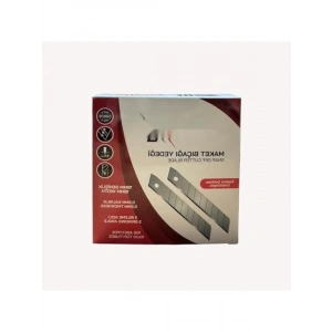 18 mm Genişlikte Karbon Çelik Maket Bıçağı Yedek Bıçak Seti (10 Adet)