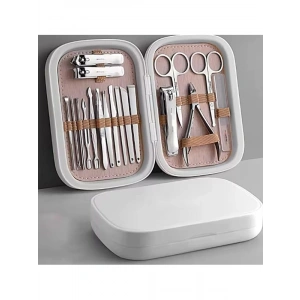 18 Parça Profesyonel Manikür ve Pedikür Seti - Karbon Çelik
