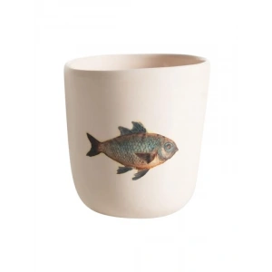 180 ml Kapasiteli El Yapımı Balıklı Yalıtımlı Kupa