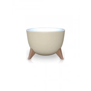 19 cm delikli süzgeçli ayaklı küre çiçek saksısı, 2 litre
