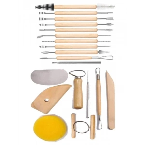 19 Parça Seramik ve Çömlek Şeillendirme Seti, Hobi İçin