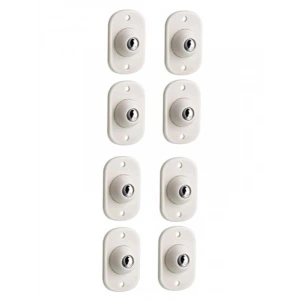 2 Adet Mini Yapışkanlı Tekerlek Seti - 360 Derece Dönebilir