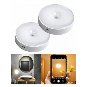 2 Adet Şarjlı Hareket Sensörlü 8 LED Aydınlatma Işığı, Mıknatıslı ve Kolay Kurulum