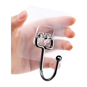 2 Adet Siyah Yapışkanlı Güçlü Kancalar, Duvar Askıları