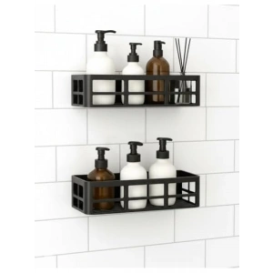 2 Adet Yapışkanlı Banyo Organizer Rafı, Suya Dayanıklı