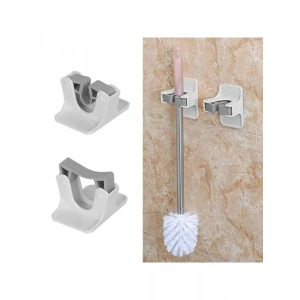 2 Adet Yapışkanlı Duvara Monte Temizlik Askısı Fırça ve Paspas İçin