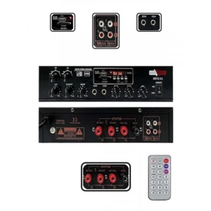 2 Bölgeli Stereo Anfi, 100W Güç, USB ve Bluetooth ile Uyumlu