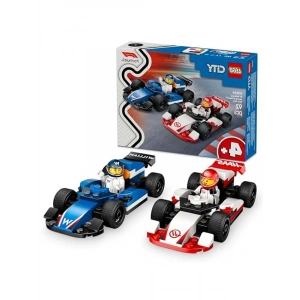 2 F1 Pilotu Minifigürü ile F1 Yarış Arabaları Seti, 4 Yaş ve Üzeri için (92 Parça)
