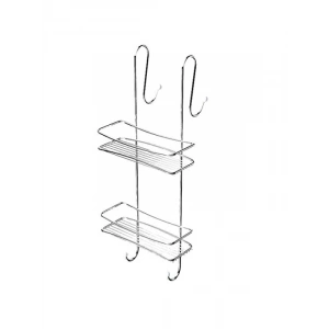 2 Katlı Krom Duş Rafı Sabunluk - 11x25x60 cm