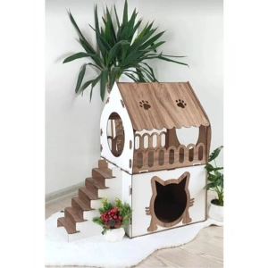 2 Katlı Merdivenli Kedi Evi, Rahat ve Eğlenceli Yaşam Alanı