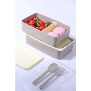 2 Katlı Mikrodalga Uyumlu Yemek Saklama Kabı