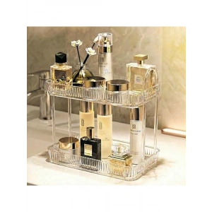 2 Katlı Şeffaf Makyaj Organizeri, Kozmetik Aksesuar Düzenleyici