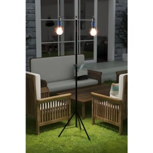 2 Lambalı Şarjlı Led Solar Işıldak, Su Geçirmez Tasarım