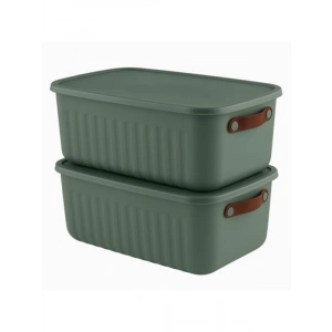 2Li Kapaklı Saklama Kutusu Seti - 10 Litre, Taşınabilir