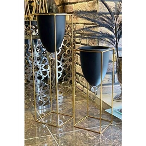 2li Metal Ayaklı Saksı Seti, Modern Tasarım